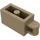 LEGO Dark Tan Brick 1 x 2 with Hinge Shaft (Flush Shaft) (34816)