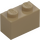 LEGO Dark Tan Brick 1 x 2 with Studs on One Side (11211)