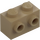 LEGO Dunkel Beige Stein 1 x 2 mit Noppen auf Gegenseiten (52107)