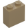 LEGO Dark Tan Brick 1 x 2 x 1.6 with Studs on One Side (1939 / 22885)