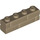 LEGO Dark Tan Brick 1 x 4 with Embossed Bricks (15533)