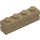 LEGO Dark Tan Brick 1 x 4 with Embossed Bricks (15533)