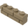 LEGO Tan foncé Brique 1 x 4 avec Embossed Bricks (15533)