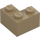 LEGO Mörk Gulbrun Kloss 2 x 2 Hörn (2357)