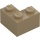 LEGO Tmavě žlutohnědá Kostka 2 x 2 Roh (2357)