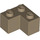 LEGO Dark Tan Brick 2 x 2 Corner (2357)