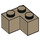 LEGO Dark Tan Brick 2 x 2 Corner (2357)
