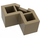 LEGO Dark Tan Brick 2 x 2 Facet (87620)