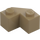 LEGO Dunkel Beige Stein 2 x 2 Facet (87620)