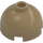 LEGO Dark Tan Brick 2 x 2 Round with Dome Top (with Axle Holder) (3262 / 30367)