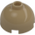 LEGO Dark Tan Brick 2 x 2 Round with Dome Top (with Axle Holder) (3262 / 30367)