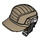 LEGO Dark Tan Cap with Silver Headset and Dark Brown Hair (28583)