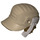 LEGO Dark Tan Cap with Silver Headset and Dark Brown Hair (28583)