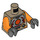 LEGO Dunkel Beige Drillex Minifig Torso (973 / 76382)