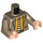 LEGO Donker Zandbruin Dwight Schrute Minifig Torso (973 / 76382)