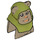 LEGO Dark Tan Ewok Head with Olive Green Hood (15051)