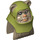 LEGO Dark Tan Ewok Head with Olive Green Hood (15051)