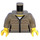 LEGO Dunkel Beige Weiblich Zipper Pullover Torso (973 / 76382)