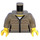 LEGO Dunkel Beige Female Zipper Sweater Torso (973 / 76382)
