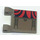 LEGO Dunkel Beige Flagge 2 x 2 mit Schwarz Streifen auf rot (both sides) Aufkleber ohne ausgestellten Rand (2335)