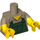 LEGO Dark Tan Groundskeeper Willie Minifig Torso (973 / 16360)