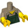 LEGO Mørkebrun Groundskeeper Willie Minifig Torso (973 / 16360)