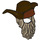 LEGO Dunkel Beige Haar mit Hut und Lange Beard (16190)