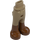 LEGO Dunkles Beige Hüfte mit Pants mit Reddish Braun Boots mit dünnem Scharnier (2277 / 67074)