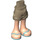 LEGO Dark Tan Hip with Rolled Up Shorts with Blue Sandals with Thin Hinge (36198)