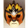 LEGO Dark Tan Lion Mask with Reddish Brown Face and Black Headpiece (11129 / 16224)