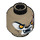LEGO Dark Tan Longtooth Head (Recessed Solid Stud) (3626 / 12772)