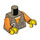 LEGO Dark Tan Man - Dark Tan Vest Minifig Torso (973 / 76382)