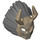 LEGO Dark Tan Mask with Horns and and Tribal Markings with Gray Mane (37161)