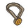 LEGO Donker zandbruin Medal met Gold Medallion met Dark Bruin Lines (104924)