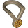 LEGO Dunkel Beige Medal mit Gold Medallion mit Dark Braun Lines (104924)