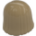 LEGO Mørk beige Mellomlangt hår med midtskill (4530 / 96859)