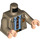 LEGO Tan Foncé Minifigurine Torse avec TVA Badge et Buckle et &#039;VARIANT&#039; sur le dos (973)