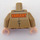 LEGO Beige scuro Minifigure Busto con TVA Distintivo e Buckle e &#039;VARIANT&#039; sul retro (973)