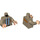 LEGO Dunkel Beige Minifig Torso mit TVA Badge und Buckle und &#039;VARIANT&#039; auf Der Rücken (973)