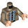 LEGO Dark Tan Minifig Torso with TVA Badge and Buckle and &#039;VARIANT&#039; on Back (973)