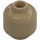 LEGO Beige scuro Minifigure Testa (Perno di sicurezza) (3626 / 88475)