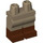 LEGO Dunkel Beige Minifigure Hüften und Beine mit Reddish Brown Boots (21019 / 77601)