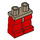 LEGO Dunkel Beige Minifigure Hüften mit rot Beine (73200 / 88584)