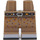 LEGO Mørk beige Minifigur Medium Ben med Hvit og Svart Shoes (37364 / 99588)