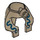 LEGO Tan foncé Mummy Headdress avec Snakes avec anneau solide à l&#039;intérieur (90462 / 93851)