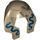 LEGO Tan foncé Mummy Headdress avec Snakes avec anneau solide à l&#039;intérieur (90462 / 93851)
