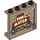 LEGO Tumma beige Paneeli 1 x 4 x 3 jossa Tow Mater Truck Welcome sign sivutuilla, ontoilla nupeilla (33530 / 60581)