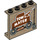 LEGO Tan foncé Panneau 1 x 4 x 3 avec Tow Mater Truck Welcome sign avec supports latéraux, tenons creux (33530 / 60581)