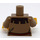 LEGO Donker zandbruin Peasant Torso met Patch en Riem Pouch (973 / 76382)