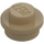 LEGO Mørk beige Plate 1 x 1 Rund (6141 / 30057)